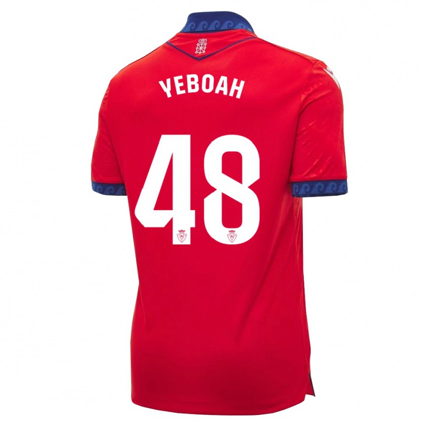 Danxen Børn Rockson Yeboah #48 Rød Marineblå Hvid Hjemmebane Spillertrøjer 2026/27 Trøje T-Shirt