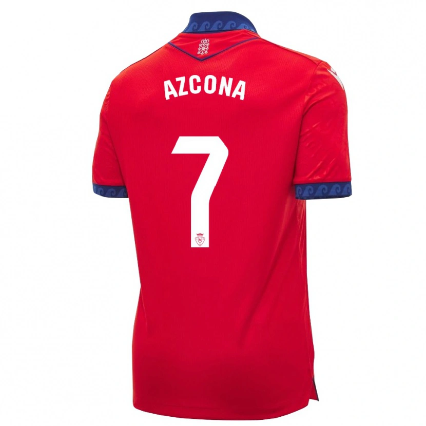 Danxen Børn Rubén Azcona #7 Rød Marineblå Hvid Hjemmebane Spillertrøjer 2026/27 Trøje T-Shirt