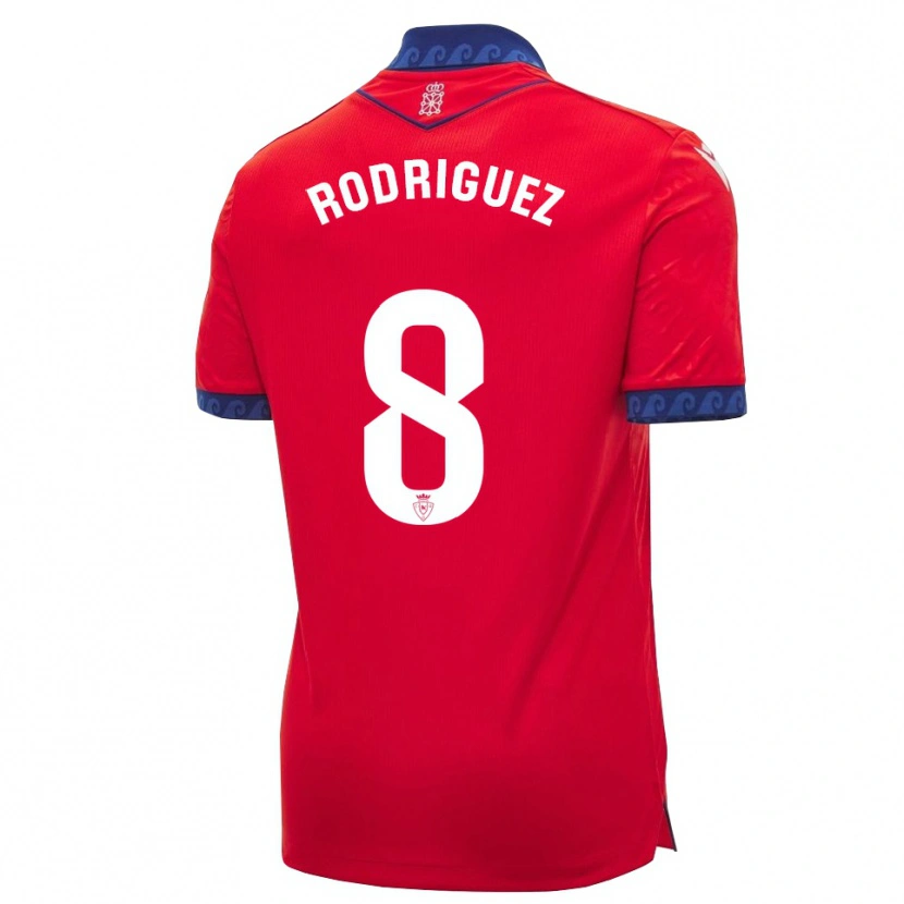 Danxen Børn Vanessa Rodríguez Iribarren #8 Rød Marineblå Hvid Hjemmebane Spillertrøjer 2026/27 Trøje T-Shirt