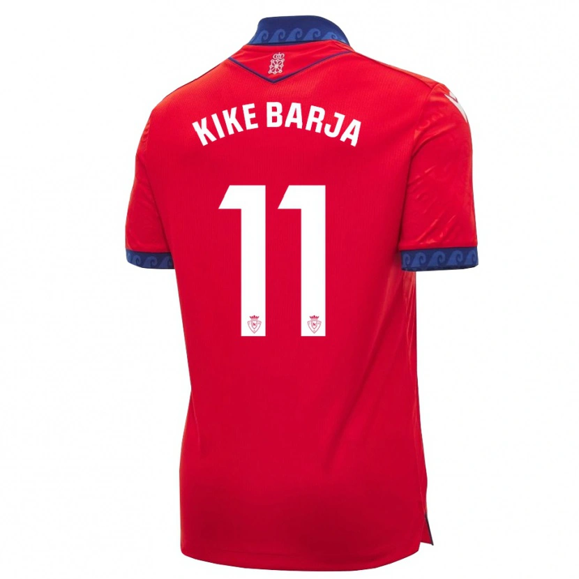 Danxen Børn Kike Barja #11 Rød Marineblå Hvid Hjemmebane Spillertrøjer 2026/27 Trøje T-Shirt