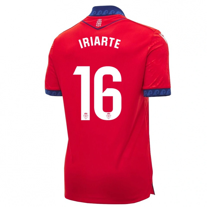 Danxen Børn Hodei Iriarte #16 Rød Marineblå Hvid Hjemmebane Spillertrøjer 2026/27 Trøje T-Shirt