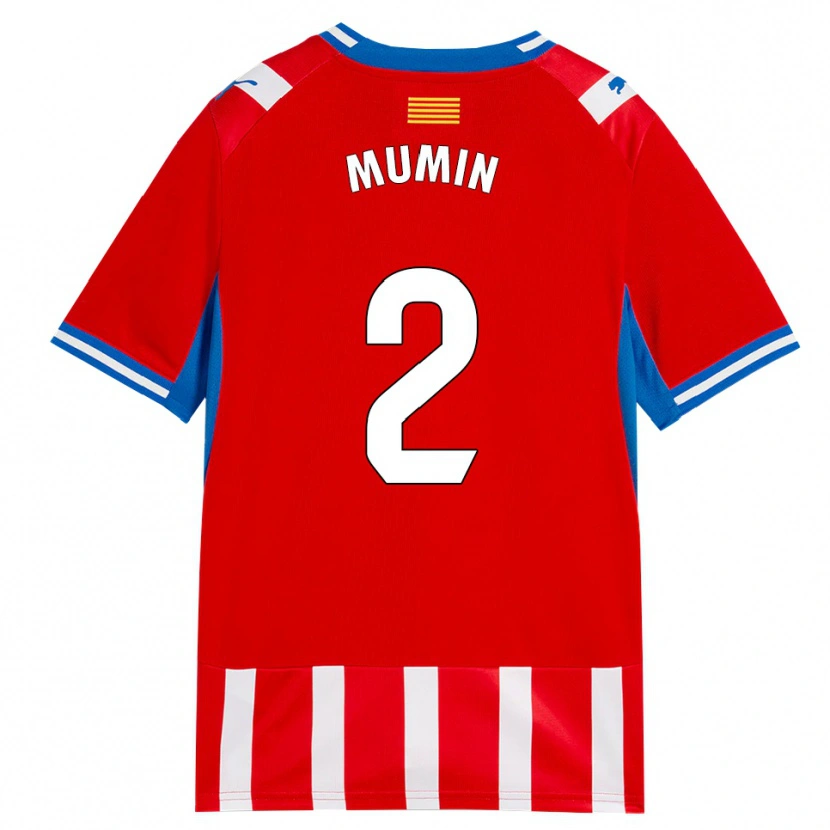 Danxen Børn Abdul Mumin #2 Rød Hvid Himmelblå Hjemmebane Spillertrøjer 2026/27 Trøje T-Shirt