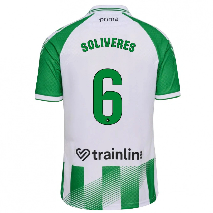 Danxen Børn Gema Soliveres #6 Lys Grøn Sort Hvid Hjemmebane Spillertrøjer 2026/27 Trøje T-Shirt