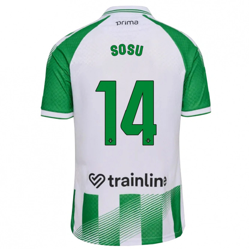 Danxen Børn Kwame Sosu #14 Lys Grøn Sort Hvid Hjemmebane Spillertrøjer 2026/27 Trøje T-Shirt
