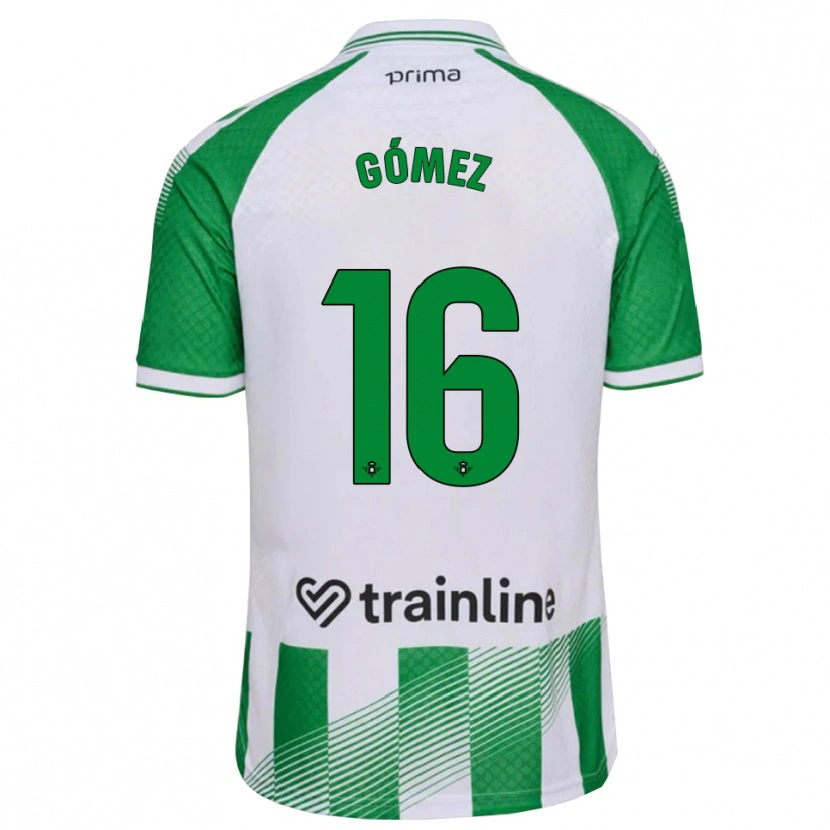 Danxen Børn Valentín Gómez #16 Lys Grøn Sort Hvid Hjemmebane Spillertrøjer 2026/27 Trøje T-Shirt