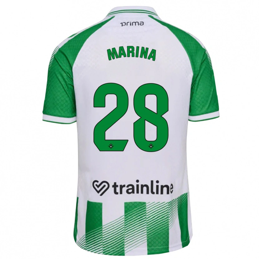 Danxen Børn Marina Sánchez #28 Lys Grøn Sort Hvid Hjemmebane Spillertrøjer 2026/27 Trøje T-Shirt