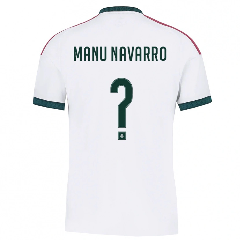 Danxen Børn Manu Navarro #0 Mørkegrøn Hvid Rød Hjemmebane Spillertrøjer 2026/27 Trøje T-Shirt