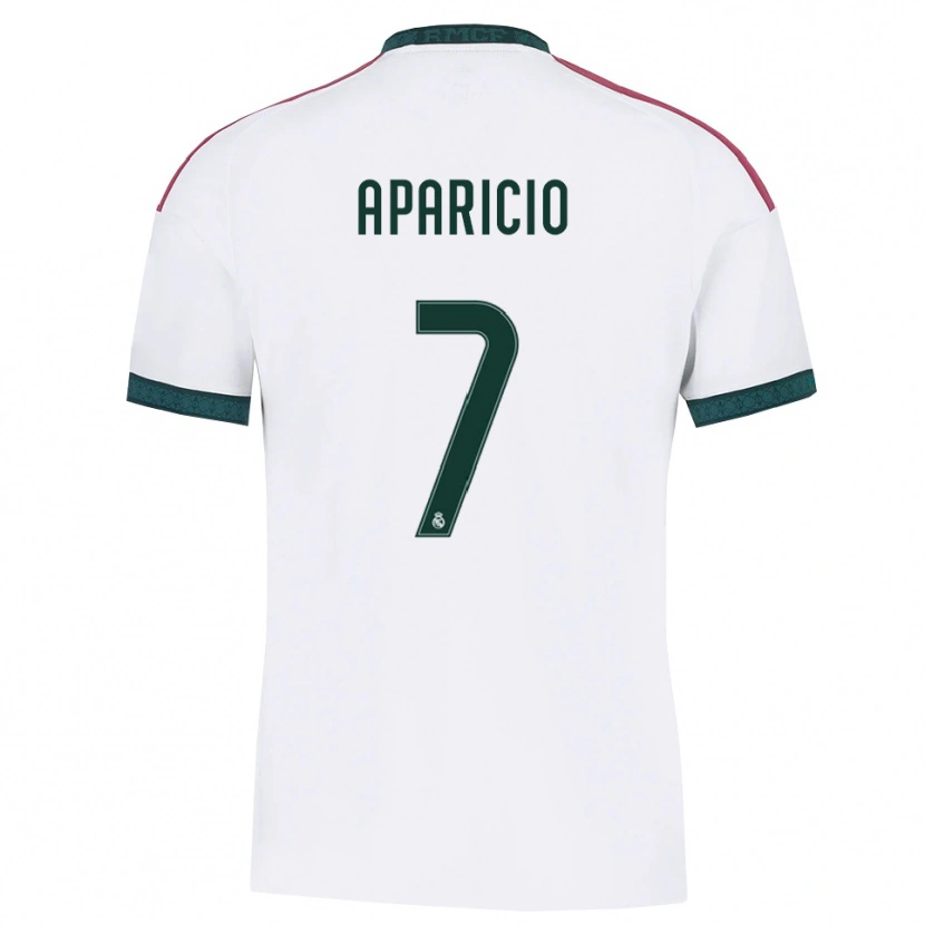 Danxen Børn Esteban Aparicio #7 Mørkegrøn Hvid Rød Hjemmebane Spillertrøjer 2026/27 Trøje T-Shirt