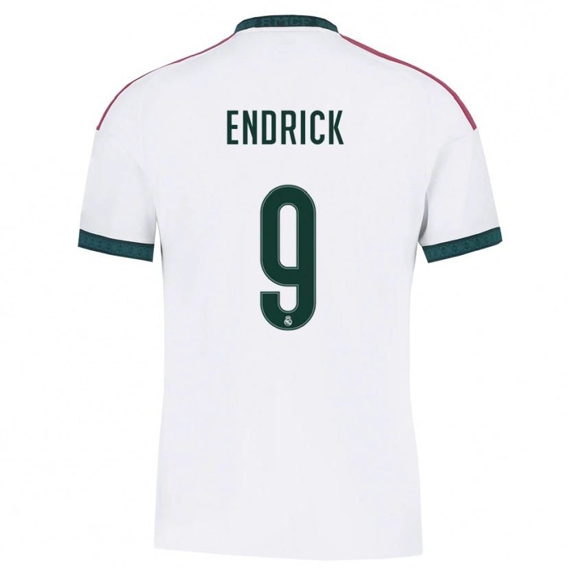 Danxen Børn Endrick Felipe Moreira De Sousa #9 Mørkegrøn Hvid Rød Hjemmebane Spillertrøjer 2026/27 Trøje T-Shirt