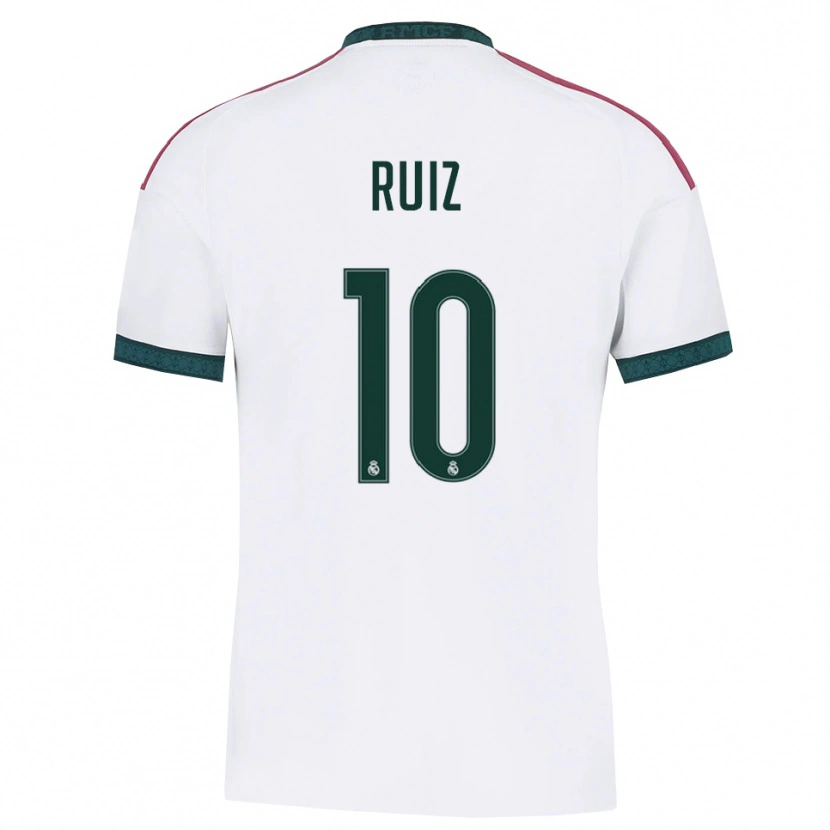 Danxen Børn Alberto Ruiz #10 Mørkegrøn Hvid Rød Hjemmebane Spillertrøjer 2026/27 Trøje T-Shirt