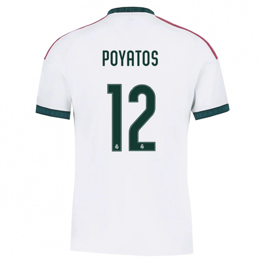 Danxen Børn Marco Poyatos #12 Mørkegrøn Hvid Rød Hjemmebane Spillertrøjer 2026/27 Trøje T-Shirt