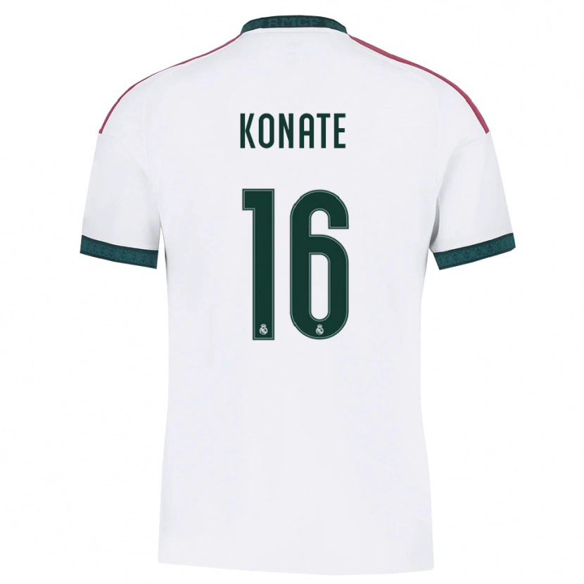 Danxen Børn Ibrahima Konaté #16 Mørkegrøn Hvid Rød Hjemmebane Spillertrøjer 2026/27 Trøje T-Shirt