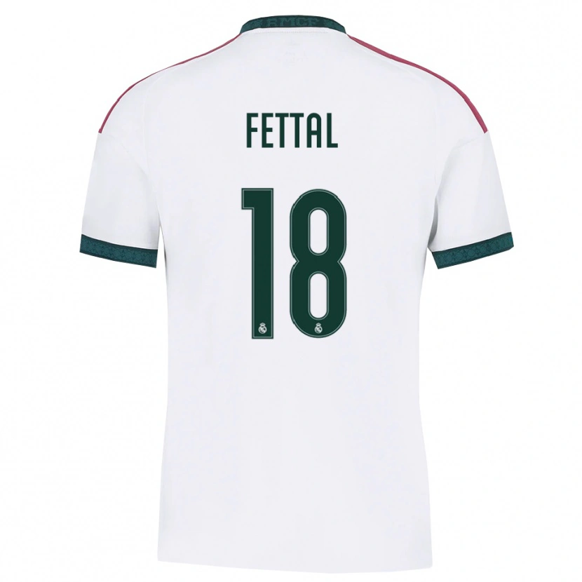 Danxen Børn Rachad Fettal #18 Mørkegrøn Hvid Rød Hjemmebane Spillertrøjer 2026/27 Trøje T-Shirt