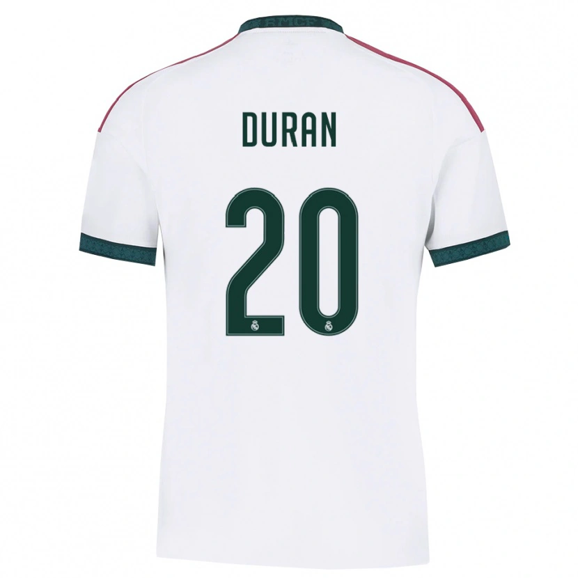 Danxen Børn Pol Duran #20 Mørkegrøn Hvid Rød Hjemmebane Spillertrøjer 2026/27 Trøje T-Shirt