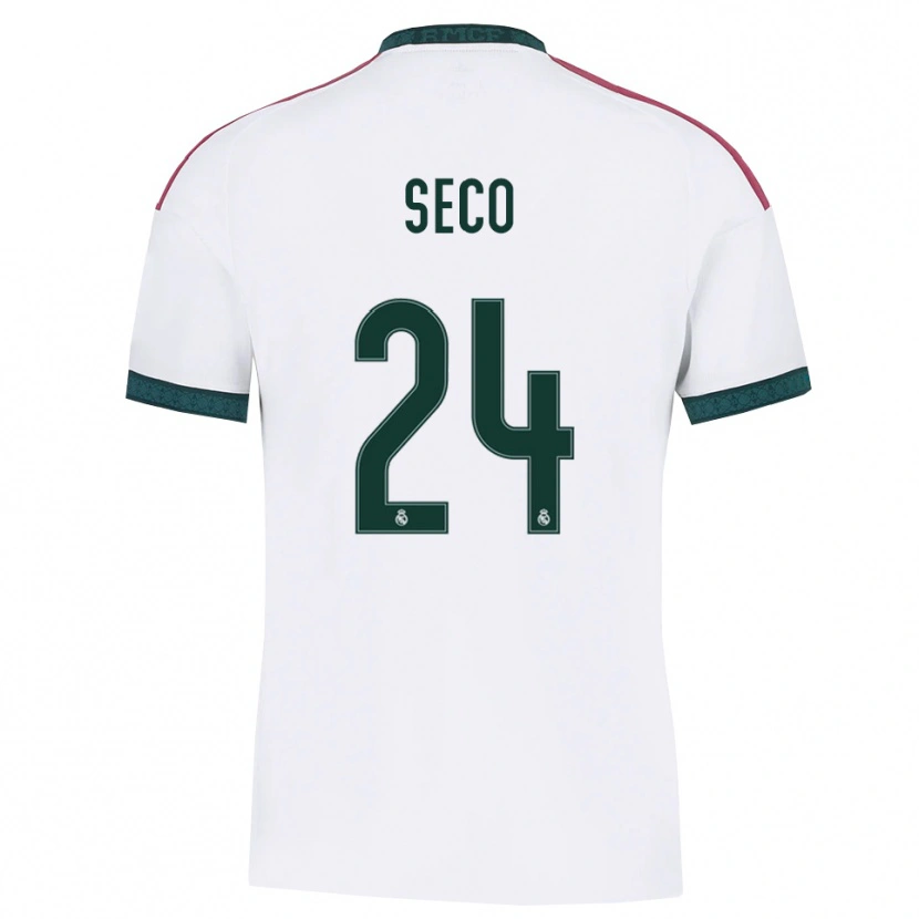 Danxen Børn Ferran Seco #24 Mørkegrøn Hvid Rød Hjemmebane Spillertrøjer 2026/27 Trøje T-Shirt