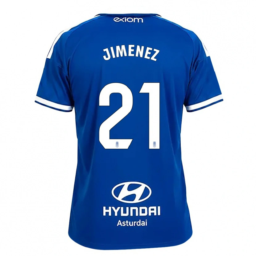 Danxen Børn David Jiménez #21 Mediumblå Hvid Hjemmebane Spillertrøjer 2026/27 Trøje T-Shirt