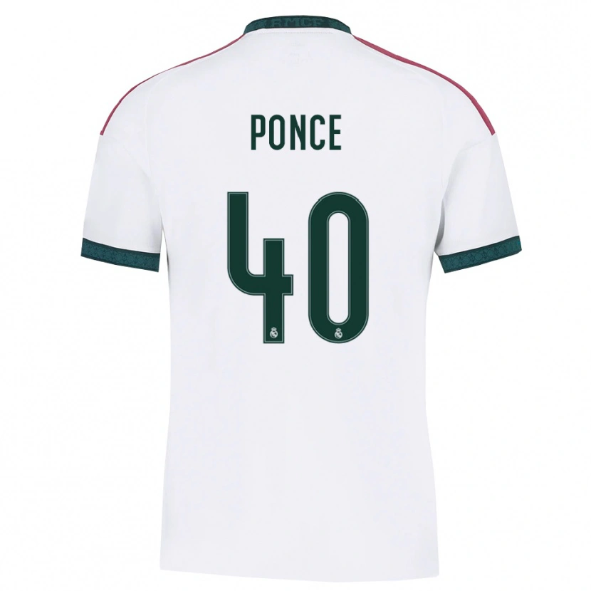 Danxen Børn Guille Ponce #40 Mørkegrøn Hvid Rød Hjemmebane Spillertrøjer 2026/27 Trøje T-Shirt
