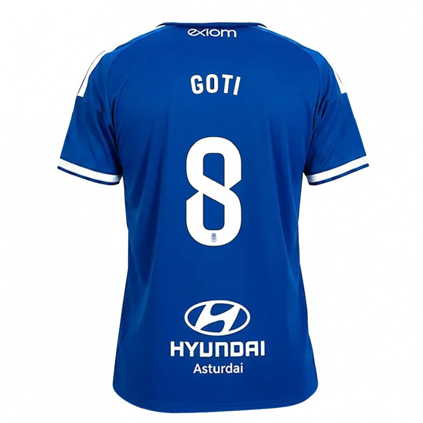 Danxen Børn Mikel Goti #8 Mediumblå Hvid Hjemmebane Spillertrøjer 2026/27 Trøje T-Shirt