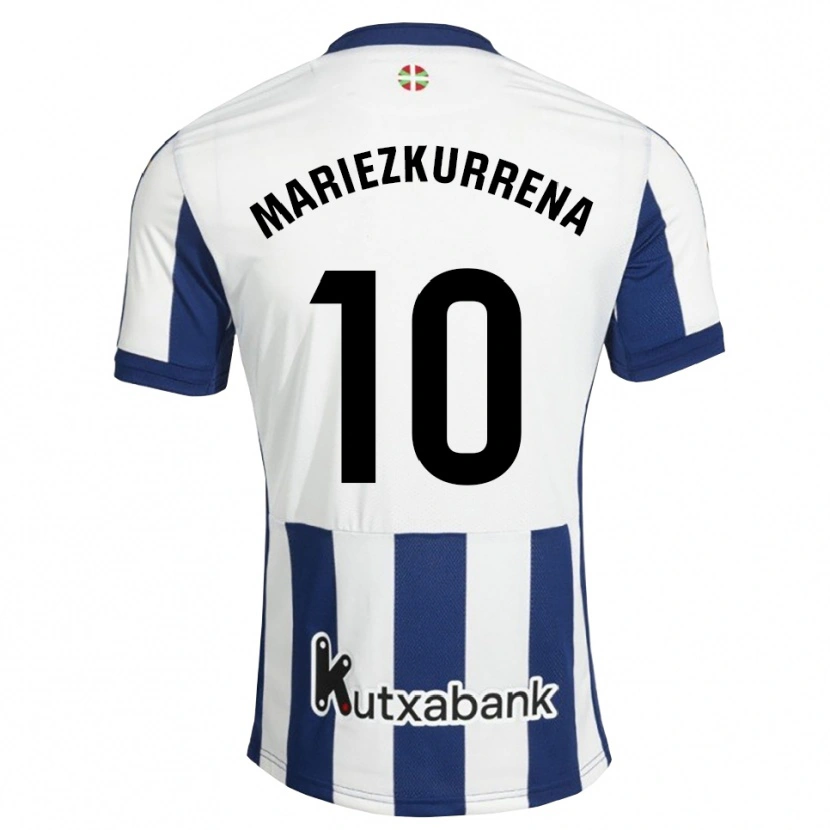 Danxen Børn Arkaitz Mariezkurrena #10 Marinehvid Gyldenrod Hjemmebane Spillertrøjer 2026/27 Trøje T-Shirt