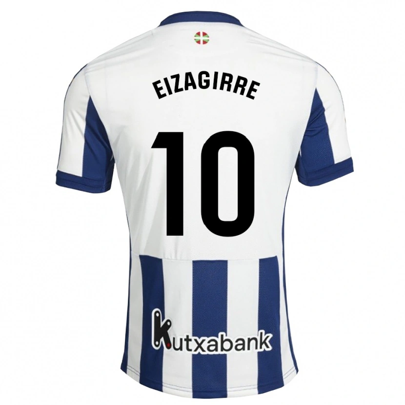 Danxen Børn Nerea Eizagirre Lasa #10 Marinehvid Gyldenrod Hjemmebane Spillertrøjer 2026/27 Trøje T-Shirt