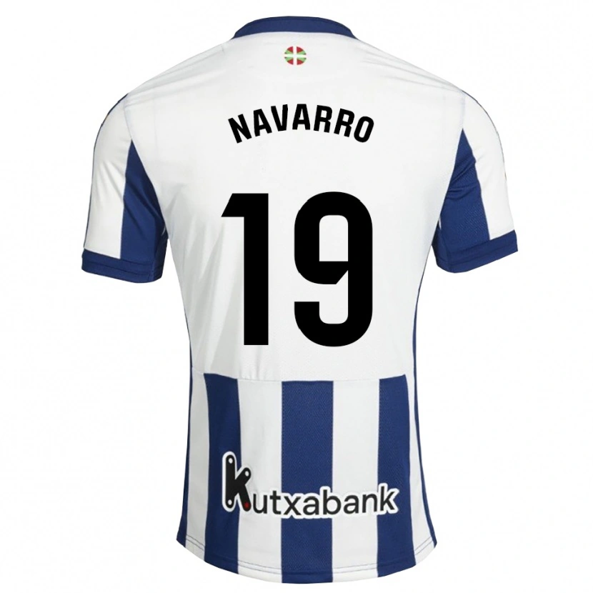 Danxen Børn Lorena Navarro #19 Marinehvid Gyldenrod Hjemmebane Spillertrøjer 2026/27 Trøje T-Shirt