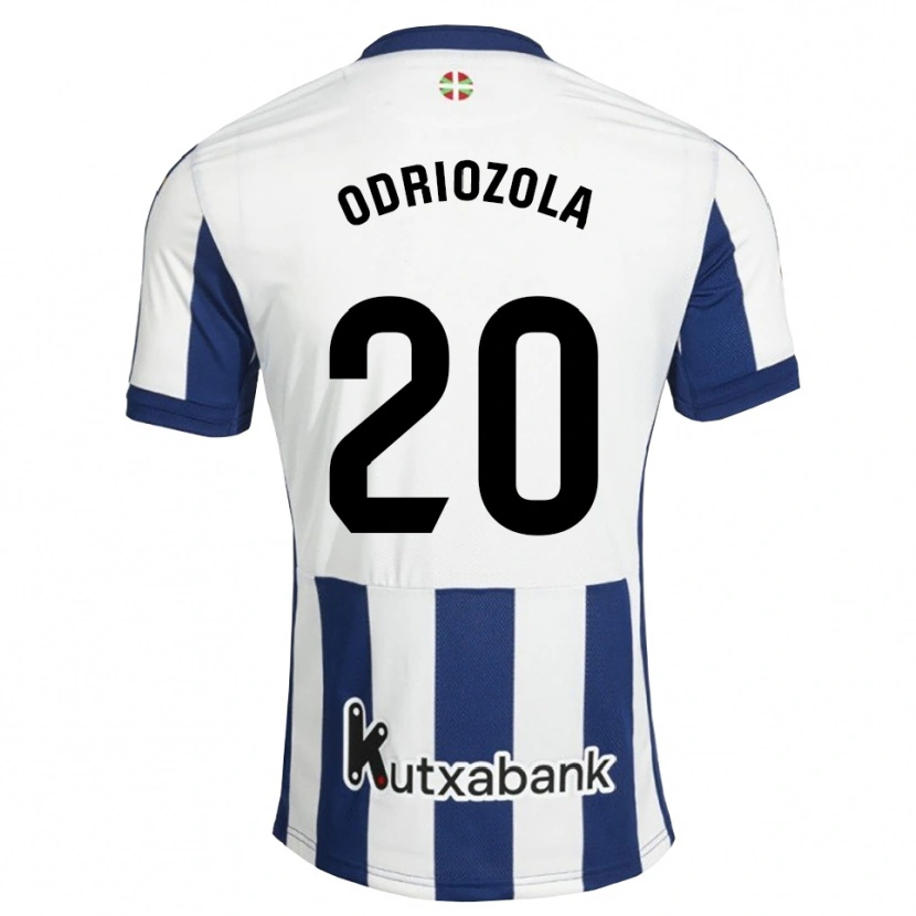 Danxen Børn Álvaro Odriozola #20 Marinehvid Gyldenrod Hjemmebane Spillertrøjer 2026/27 Trøje T-Shirt