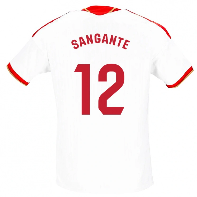 Danxen Børn Arouna Sangante #12 Hvid Rød Hjemmebane Spillertrøjer 2026/27 Trøje T-Shirt