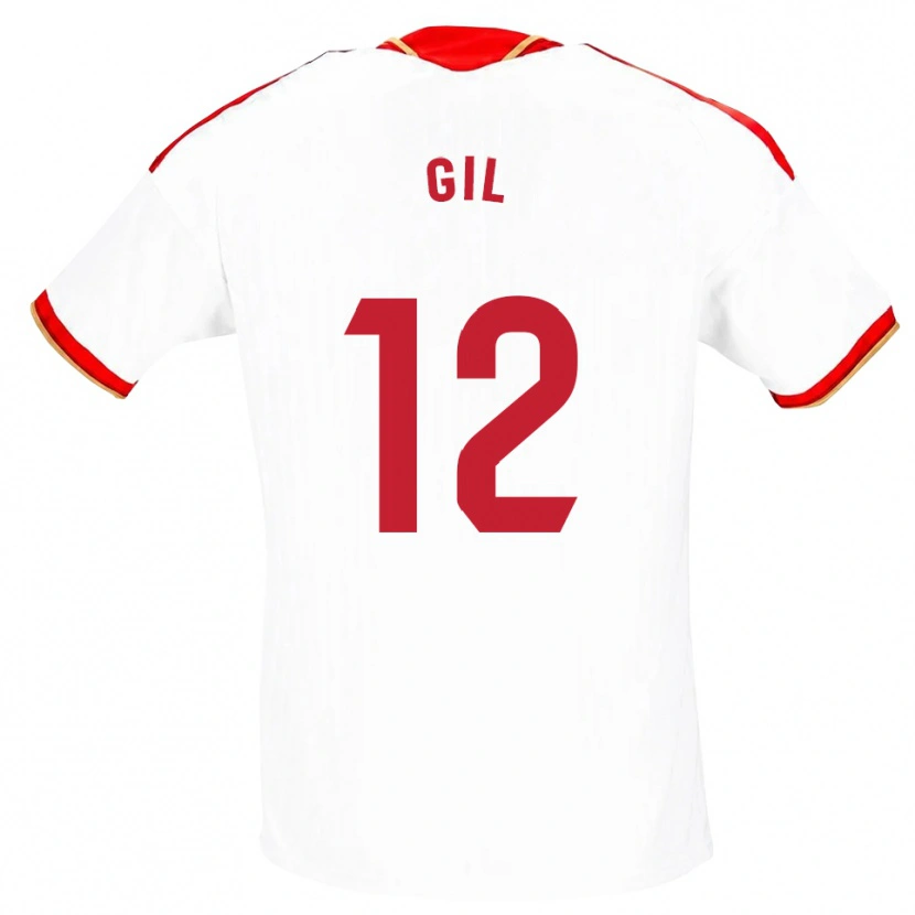 Danxen Børn Dani Gil #12 Hvid Rød Hjemmebane Spillertrøjer 2026/27 Trøje T-Shirt
