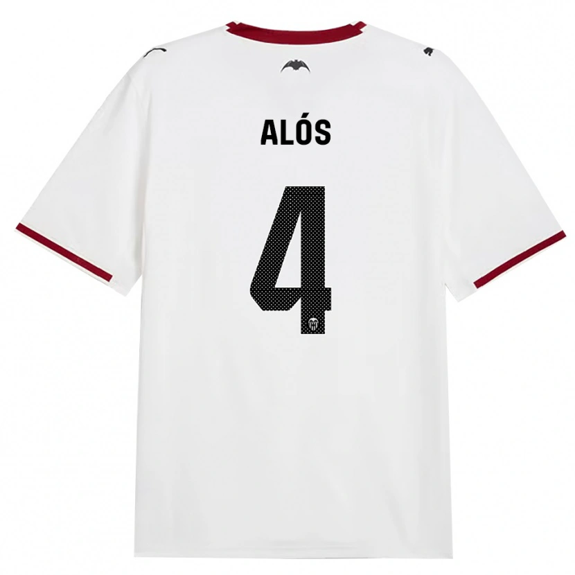 Danxen Børn Carlos Alós #4 Sort Hvid Rød Gul Hjemmebane Spillertrøjer 2026/27 Trøje T-Shirt