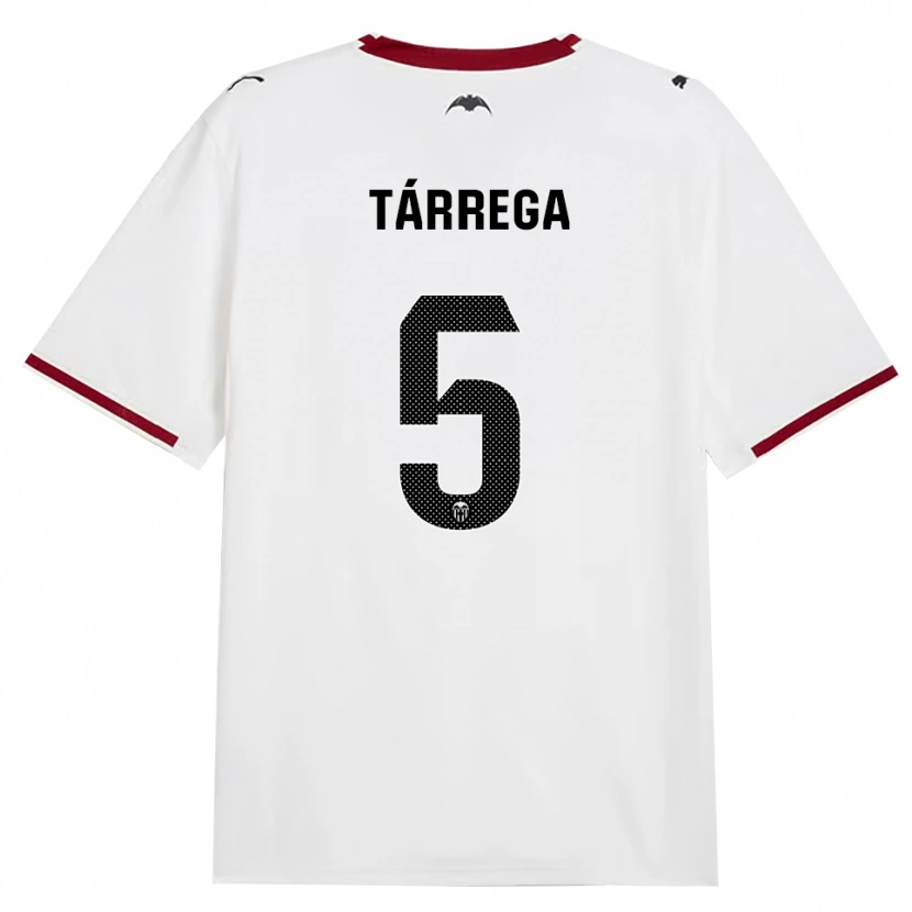 Danxen Børn César Tárrega #5 Sort Hvid Rød Gul Hjemmebane Spillertrøjer 2026/27 Trøje T-Shirt