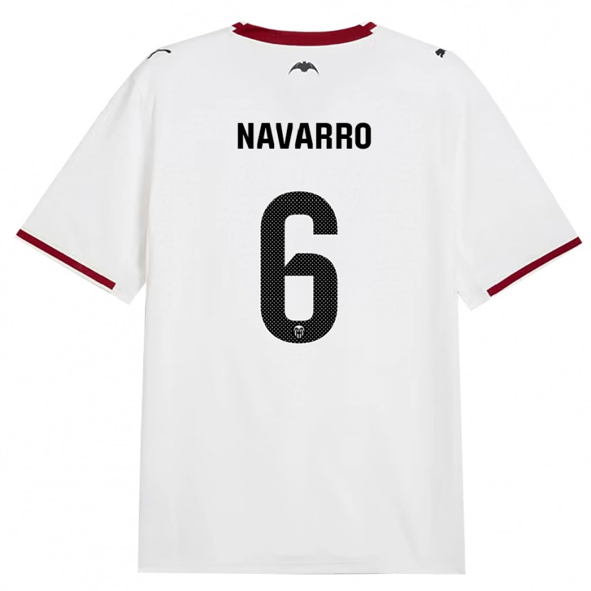 Danxen Børn Javi Navarro #6 Sort Hvid Rød Gul Hjemmebane Spillertrøjer 2026/27 Trøje T-Shirt