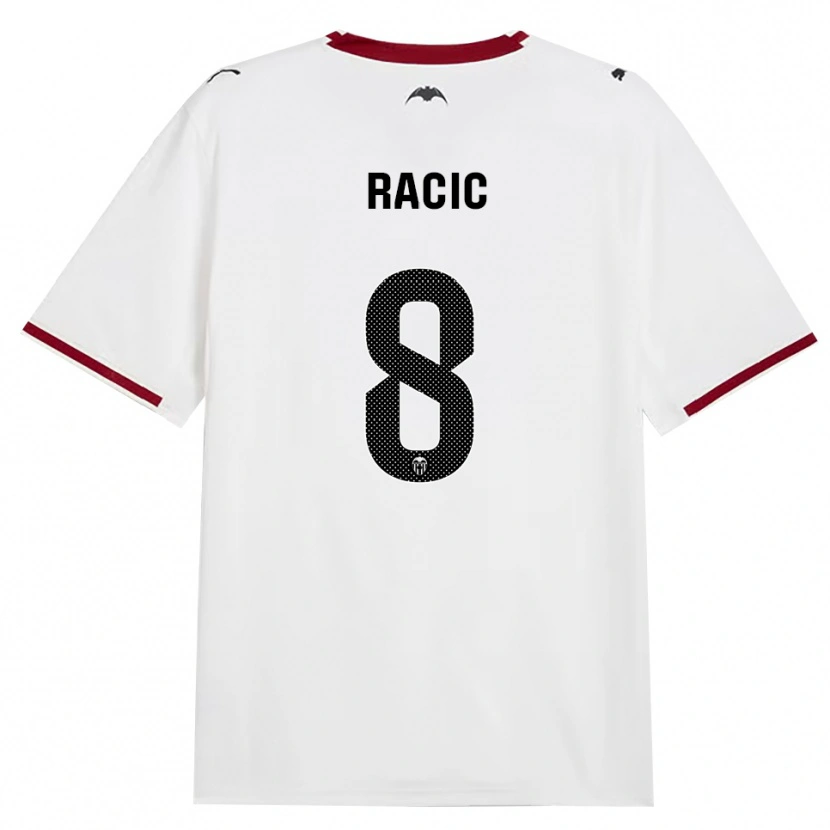 Danxen Børn Uros Racic #8 Sort Hvid Rød Gul Hjemmebane Spillertrøjer 2026/27 Trøje T-Shirt