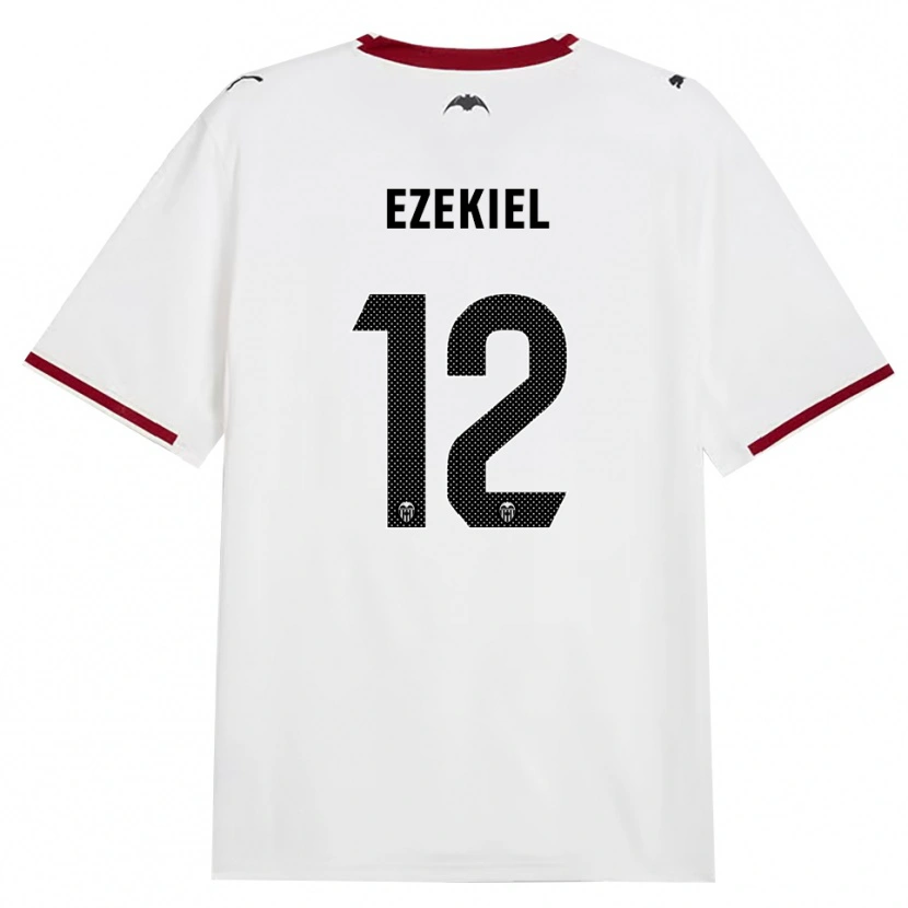 Danxen Børn Ezekiel Montunrayo #12 Sort Hvid Rød Gul Hjemmebane Spillertrøjer 2026/27 Trøje T-Shirt