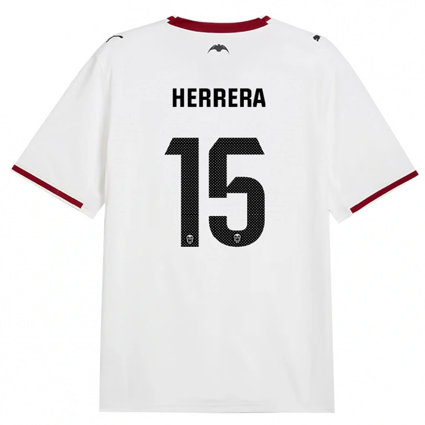 Danxen Børn Iker Herrera #15 Sort Hvid Rød Gul Hjemmebane Spillertrøjer 2026/27 Trøje T-Shirt