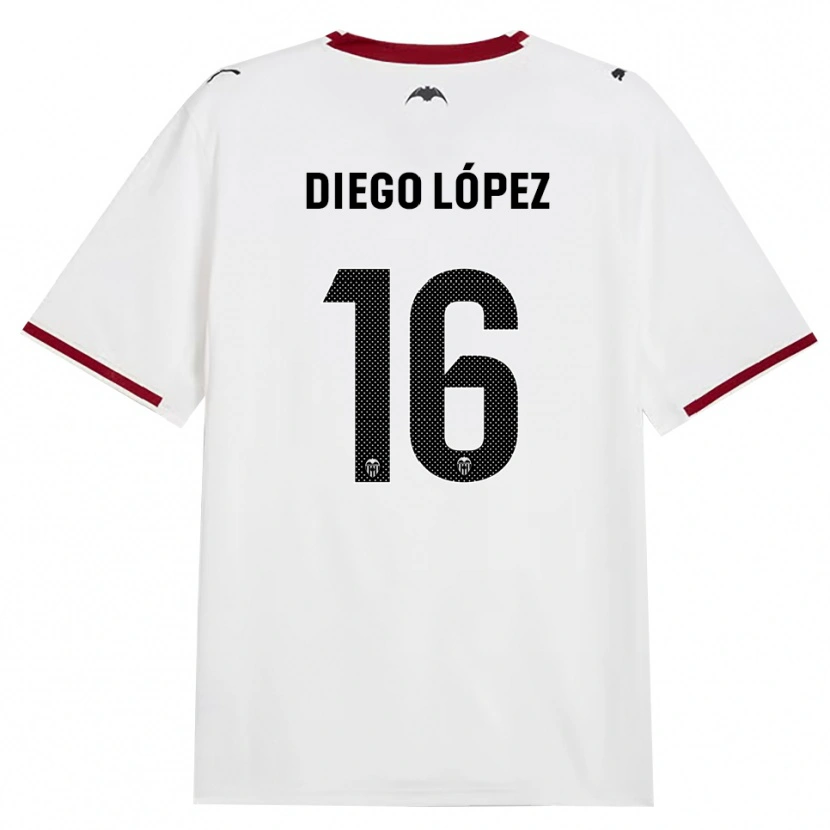 Danxen Børn Diego López #16 Sort Hvid Rød Gul Hjemmebane Spillertrøjer 2026/27 Trøje T-Shirt