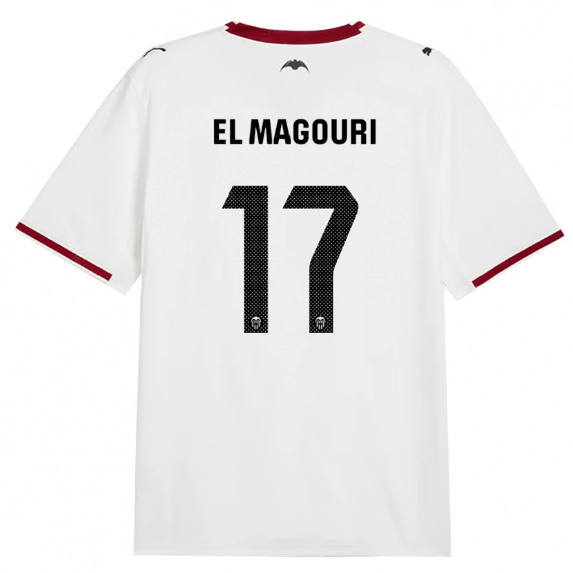 Danxen Børn Anas El Magouri #17 Sort Hvid Rød Gul Hjemmebane Spillertrøjer 2026/27 Trøje T-Shirt