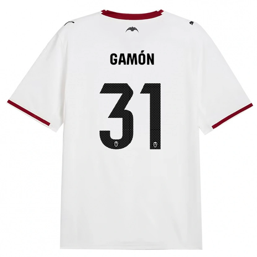 Danxen Børn Rodrigo Gamón #31 Sort Hvid Rød Gul Hjemmebane Spillertrøjer 2026/27 Trøje T-Shirt