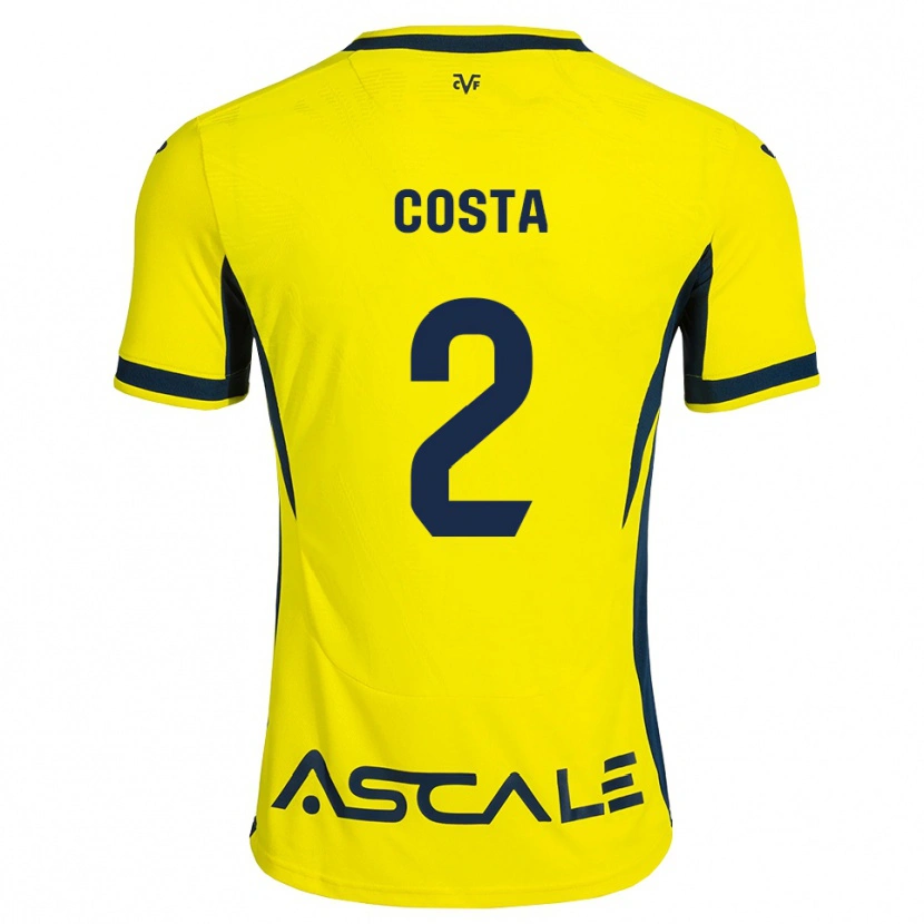 Danxen Børn Logan Costa #2 Gul Sort Rød Hjemmebane Spillertrøjer 2026/27 Trøje T-Shirt
