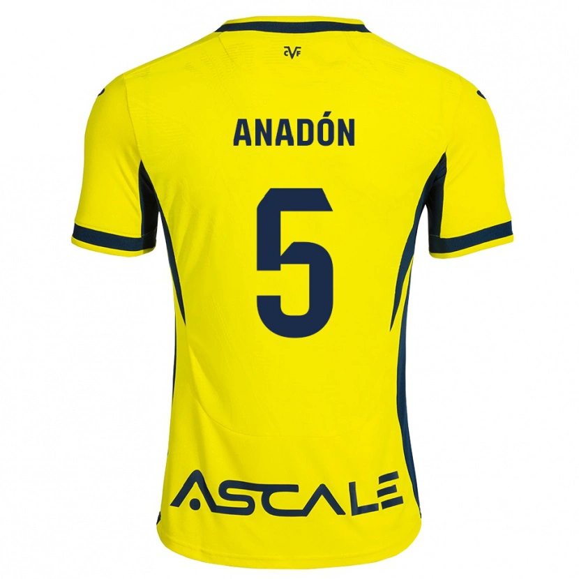 Danxen Børn Guillermo Anadón #5 Gul Sort Rød Hjemmebane Spillertrøjer 2026/27 Trøje T-Shirt