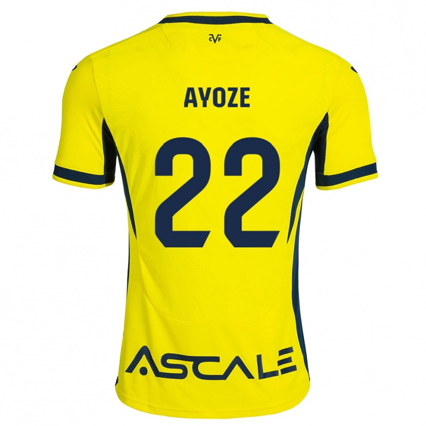 Danxen Børn Ayoze Pérez #22 Gul Sort Rød Hjemmebane Spillertrøjer 2026/27 Trøje T-Shirt