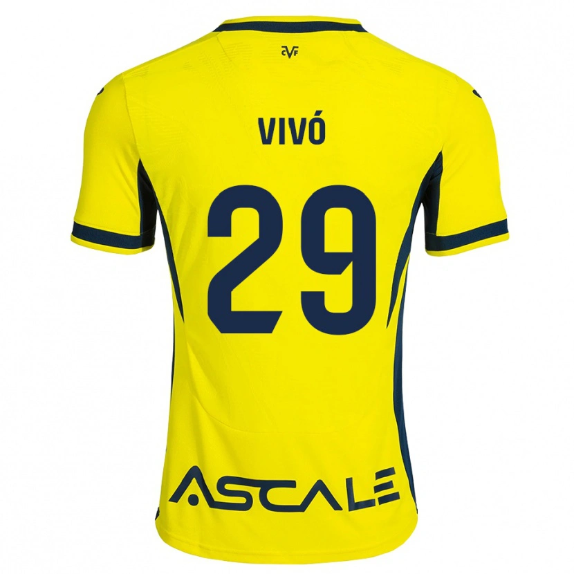 Danxen Børn Adrián Vivó #29 Gul Sort Rød Hjemmebane Spillertrøjer 2026/27 Trøje T-Shirt