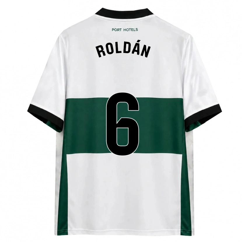 Danxen Børn Luis Roldán #6 Grøn Hvid Rød Hjemmebane Spillertrøjer 2026/27 Trøje T-Shirt