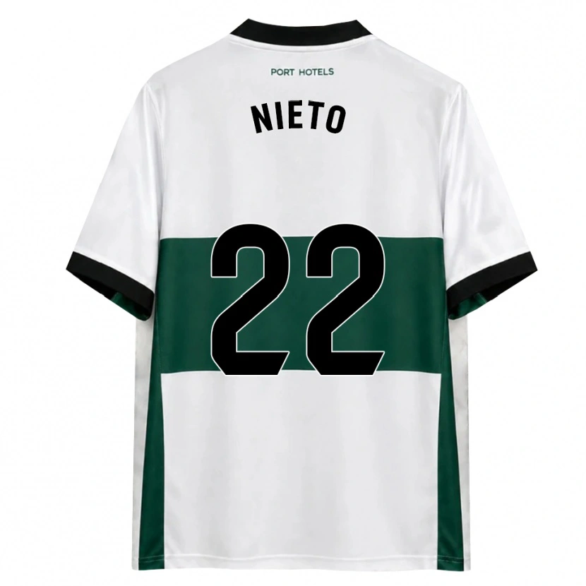 Danxen Børn Dani Nieto #22 Grøn Hvid Rød Hjemmebane Spillertrøjer 2026/27 Trøje T-Shirt