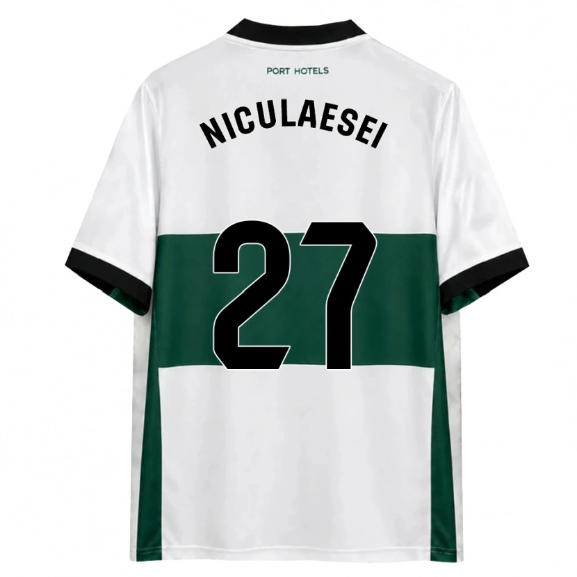 Danxen Børn Albert Niculăesei #27 Grøn Hvid Rød Hjemmebane Spillertrøjer 2026/27 Trøje T-Shirt