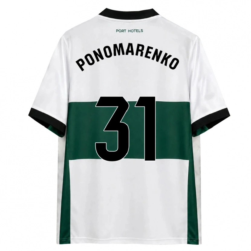 Danxen Børn Borys Ponomarenko #31 Grøn Hvid Rød Hjemmebane Spillertrøjer 2026/27 Trøje T-Shirt