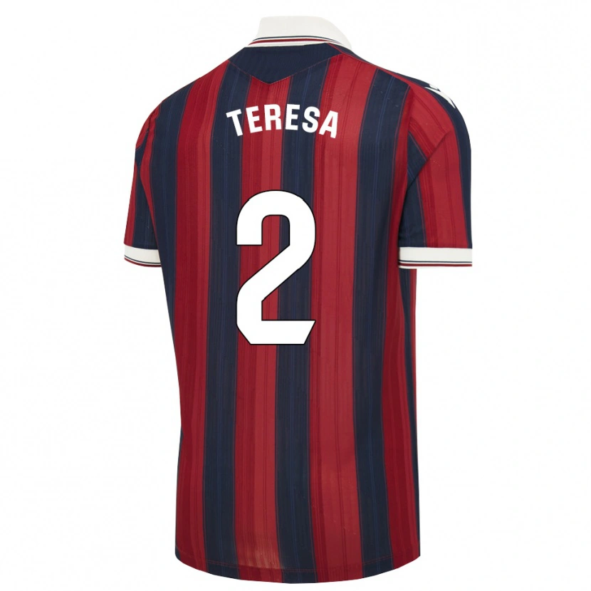 Danxen Børn Teresa Mérida #2 Midnatsblå Rød Hjemmebane Spillertrøjer 2026/27 Trøje T-Shirt