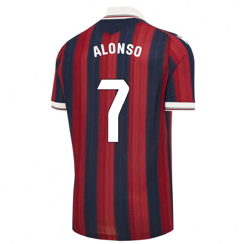 Danxen Børn Javi Alonso #7 Midnatsblå Rød Hjemmebane Spillertrøjer 2026/27 Trøje T-Shirt