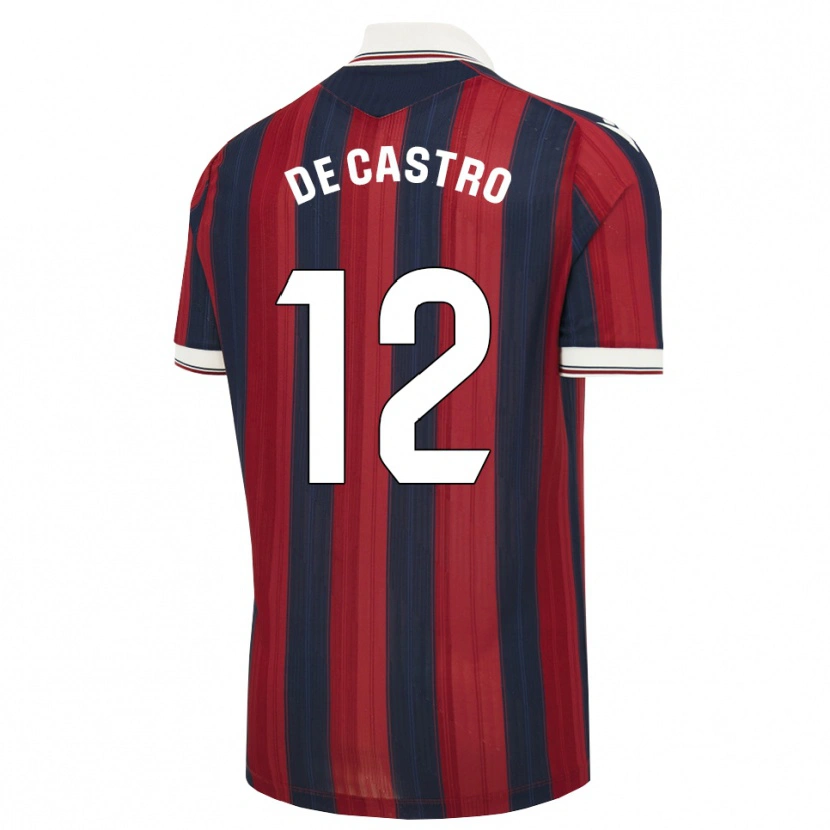 Danxen Børn Asier De Castro #12 Midnatsblå Rød Hjemmebane Spillertrøjer 2026/27 Trøje T-Shirt