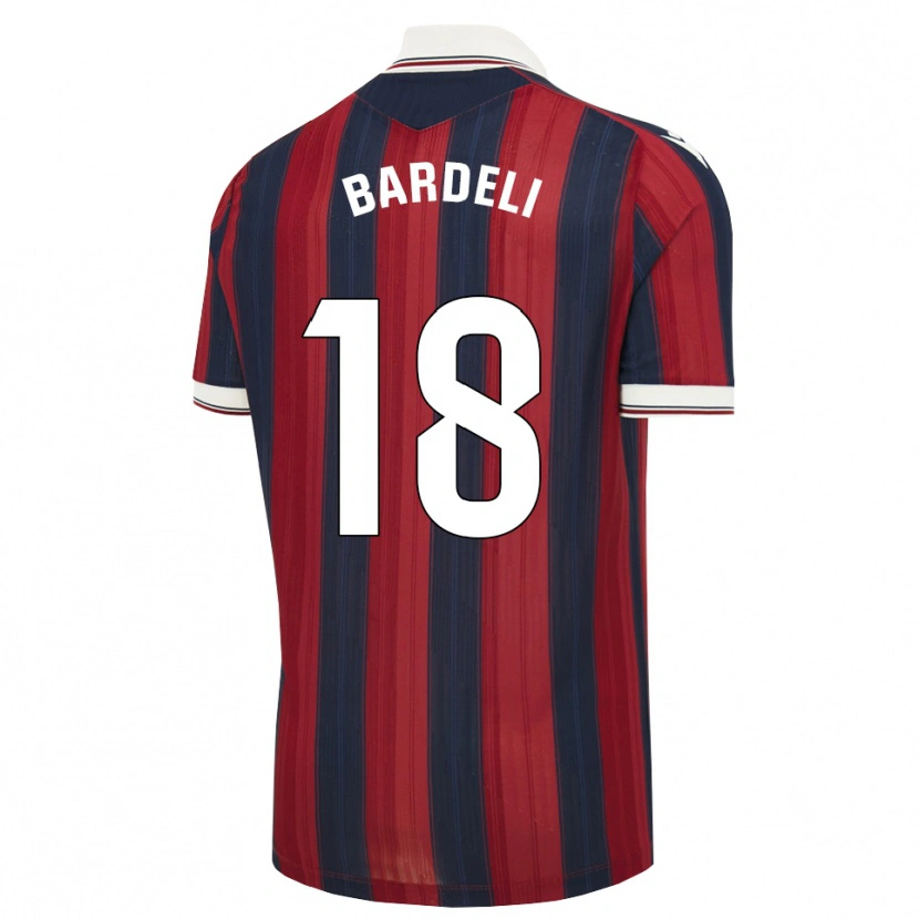 Danxen Børn Enzo Bardeli #18 Midnatsblå Rød Hjemmebane Spillertrøjer 2026/27 Trøje T-Shirt
