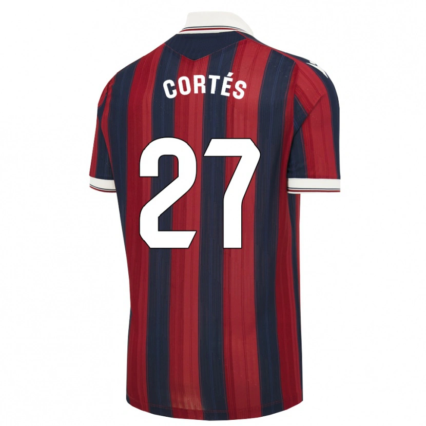 Danxen Børn Paco Cortés #27 Midnatsblå Rød Hjemmebane Spillertrøjer 2026/27 Trøje T-Shirt